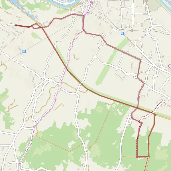 Map miniature of "Lučko Gravel Adventure" cycling inspiration in Grad Zagreb, Croatia. Generated by Tarmacs.app cycling route planner