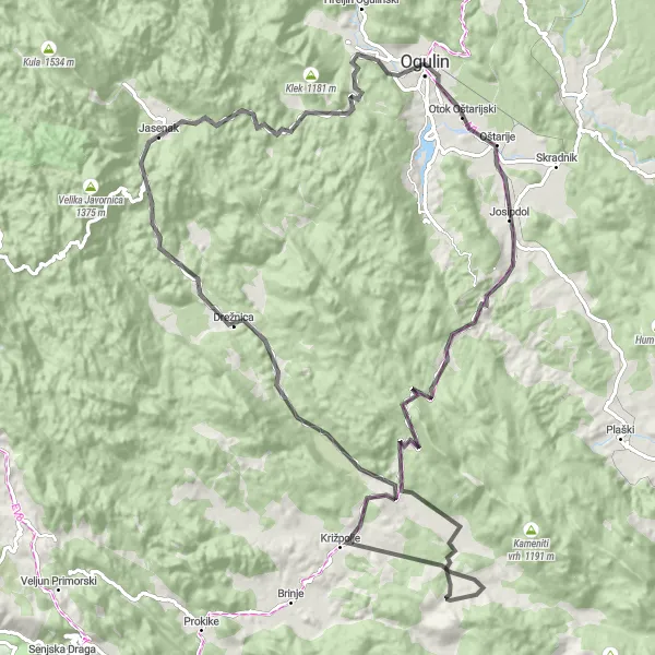 Map miniature of "Scenic Road Cycling Route in Panonska Hrvatska" cycling inspiration in Panonska Hrvatska, Croatia. Generated by Tarmacs.app cycling route planner