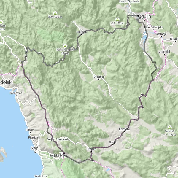 Map miniature of "The Ultimate Cycling Challenge in Panonska Hrvatska" cycling inspiration in Panonska Hrvatska, Croatia. Generated by Tarmacs.app cycling route planner