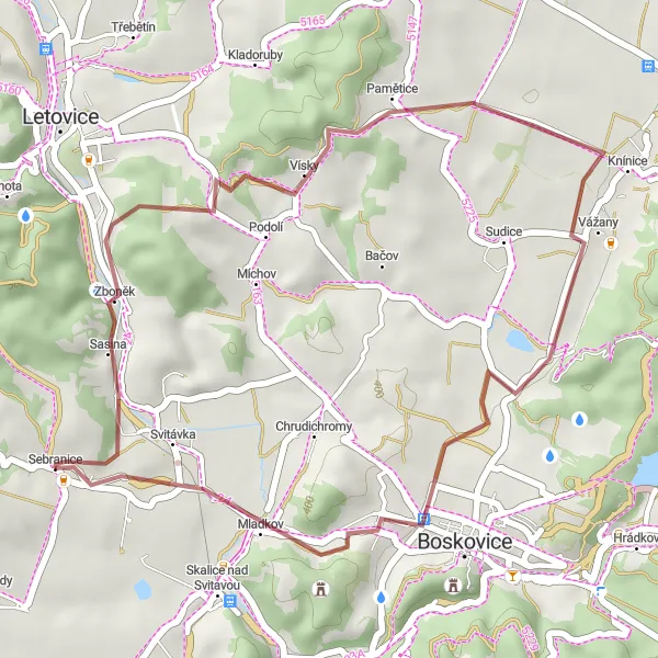 Karten-Miniaturansicht der Radinspiration "Schottertour um Svitávka" in Jihovýchod, Czech Republic. Erstellt vom Tarmacs.app-Routenplaner für Radtouren