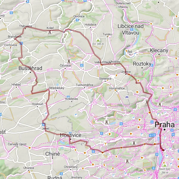 Miniatura mapy "Odkrywanie lokalnej kultury i historii" - trasy rowerowej w Praha, Czech Republic. Wygenerowane przez planer tras rowerowych Tarmacs.app