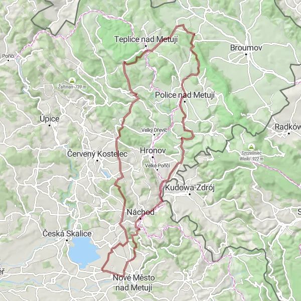 Karten-Miniaturansicht der Radinspiration "Bike-Route durch severovýchod" in Severovýchod, Czech Republic. Erstellt vom Tarmacs.app-Routenplaner für Radtouren