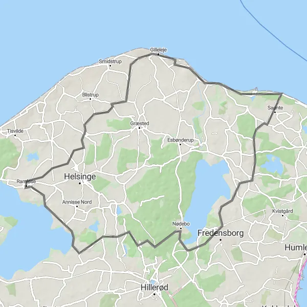 Map miniature of "Valby - Annisse Loop" cycling inspiration in Hovedstaden, Denmark. Generated by Tarmacs.app cycling route planner