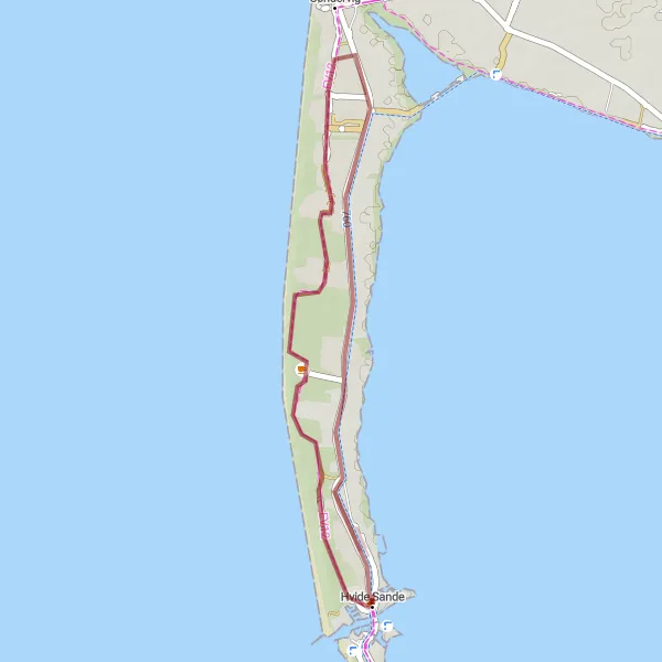 Map miniature of "Short Gravel Adventure" cycling inspiration in Midtjylland, Denmark. Generated by Tarmacs.app cycling route planner