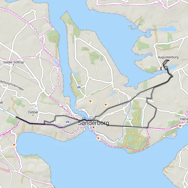 Map miniature of "Alsik PoV Ride" cycling inspiration in Syddanmark, Denmark. Generated by Tarmacs.app cycling route planner