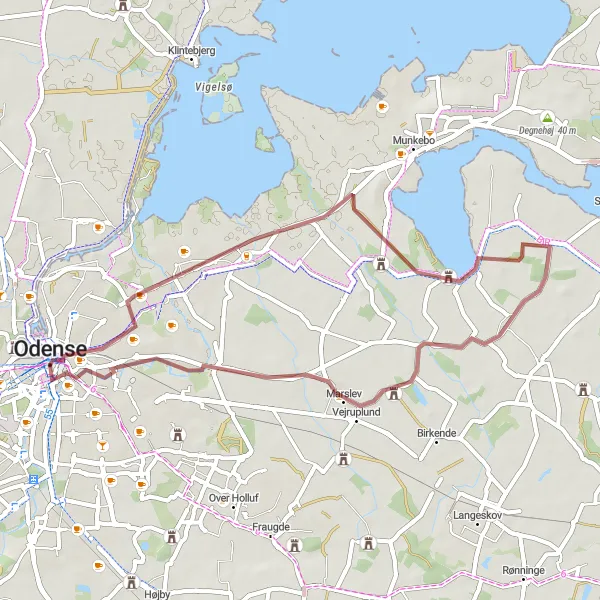 Map miniature of "Gravel Adventure" cycling inspiration in Syddanmark, Denmark. Generated by Tarmacs.app cycling route planner