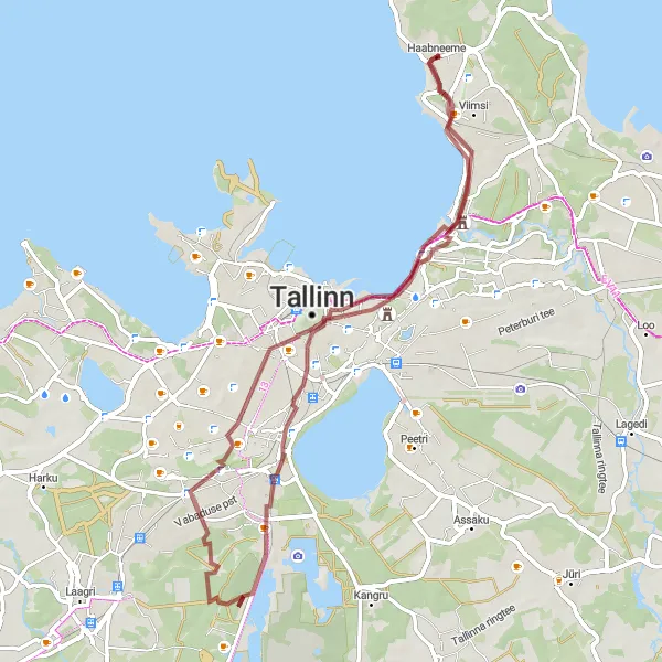 Map miniature of "Haabneeme - Miiduranna - Kohtuotsa View Platform" cycling inspiration in Eesti, Estonia. Generated by Tarmacs.app cycling route planner