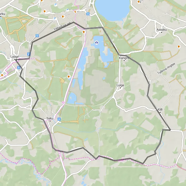 Map miniature of "The Nõmme Loop" cycling inspiration in Eesti, Estonia. Generated by Tarmacs.app cycling route planner