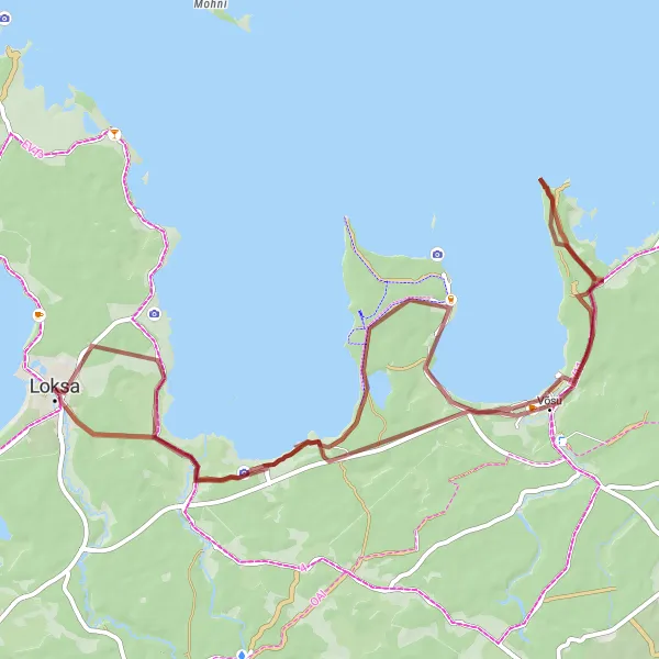 Map miniature of "Vihasoo to Kasispea Gravel Explorer" cycling inspiration in Eesti, Estonia. Generated by Tarmacs.app cycling route planner