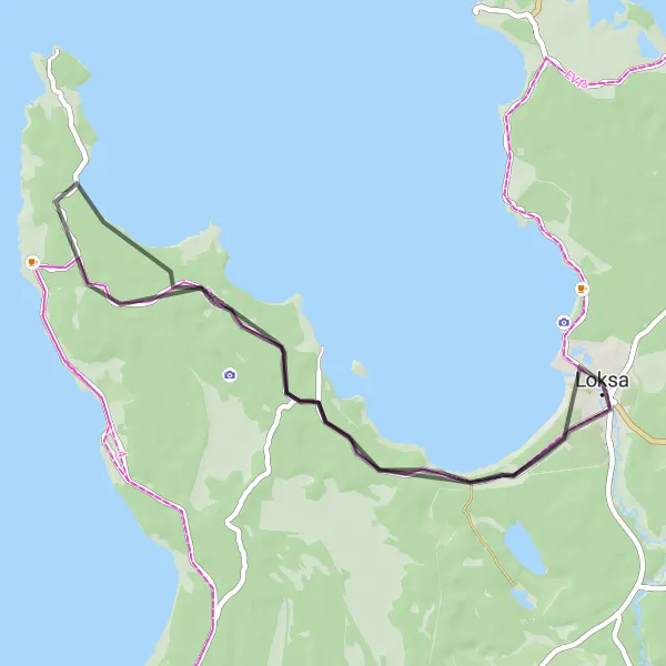 Map miniature of "Coastal Exploration" cycling inspiration in Eesti, Estonia. Generated by Tarmacs.app cycling route planner