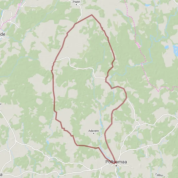 Map miniature of "Koigi Gravel Adventure" cycling inspiration in Eesti, Estonia. Generated by Tarmacs.app cycling route planner