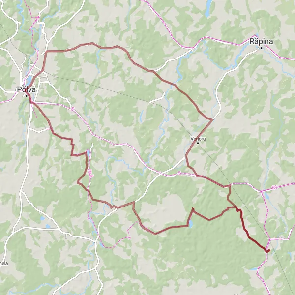 Map miniature of "Rosma Loop" cycling inspiration in Eesti, Estonia. Generated by Tarmacs.app cycling route planner