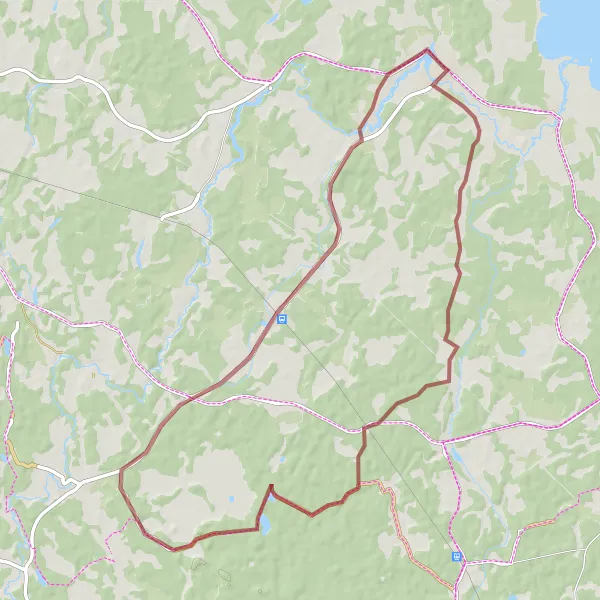 Map miniature of "Sülgoja Gravel Adventure" cycling inspiration in Eesti, Estonia. Generated by Tarmacs.app cycling route planner