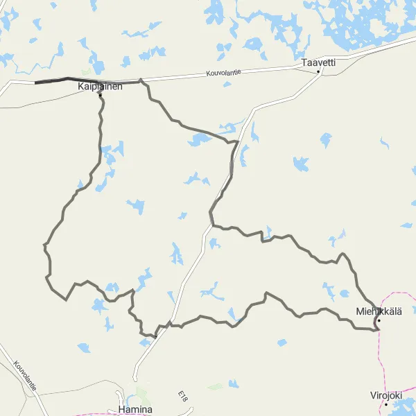 Map miniature of "Kylmälä and Kammarmäki" cycling inspiration in Etelä-Suomi, Finland. Generated by Tarmacs.app cycling route planner