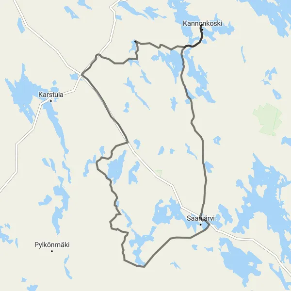 Map miniature of "Taito-käsityökauppa Experience" cycling inspiration in Länsi-Suomi, Finland. Generated by Tarmacs.app cycling route planner