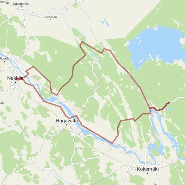Map miniature of "Gravel Cycling Adventure - Viikkala Traverse" cycling inspiration in Länsi-Suomi, Finland. Generated by Tarmacs.app cycling route planner