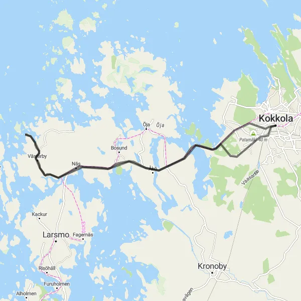 Map miniature of "Ykspihlaja to Mesilä" cycling inspiration in Pohjois- ja Itä-Suomi, Finland. Generated by Tarmacs.app cycling route planner