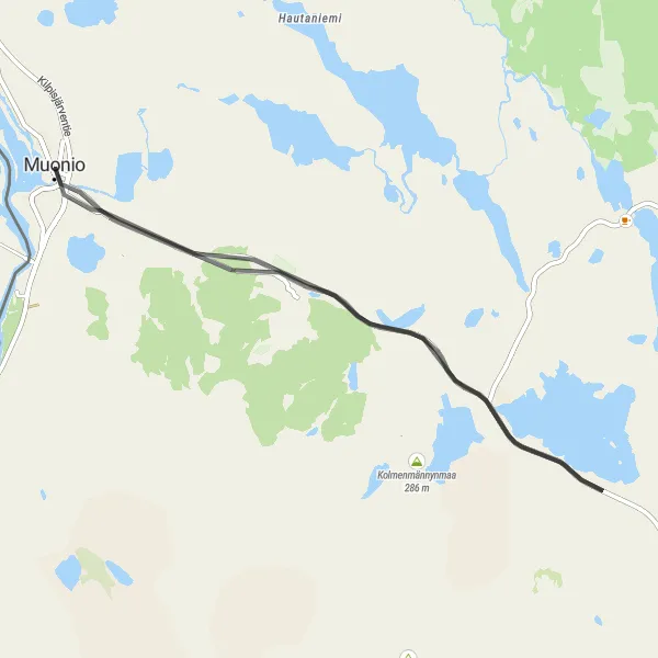 Map miniature of "Särkijärvi Easy Loop" cycling inspiration in Pohjois- ja Itä-Suomi, Finland. Generated by Tarmacs.app cycling route planner