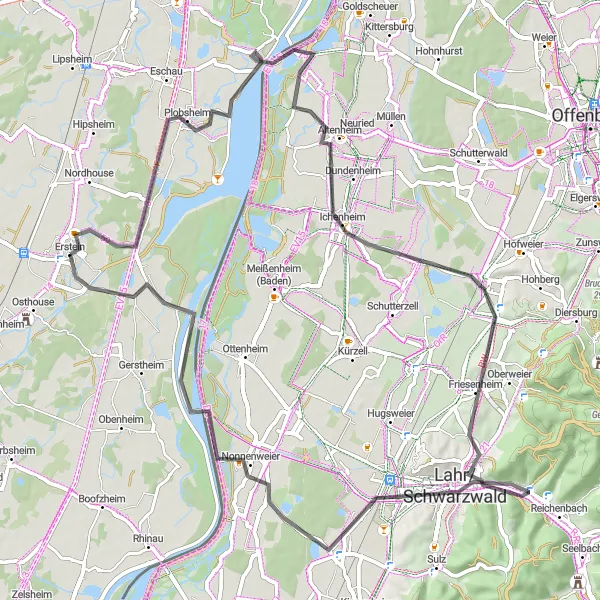 Map miniature of "Discover the Beauty of the Black Forest by Road" cycling inspiration in Alsace, France. Generated by Tarmacs.app cycling route planner