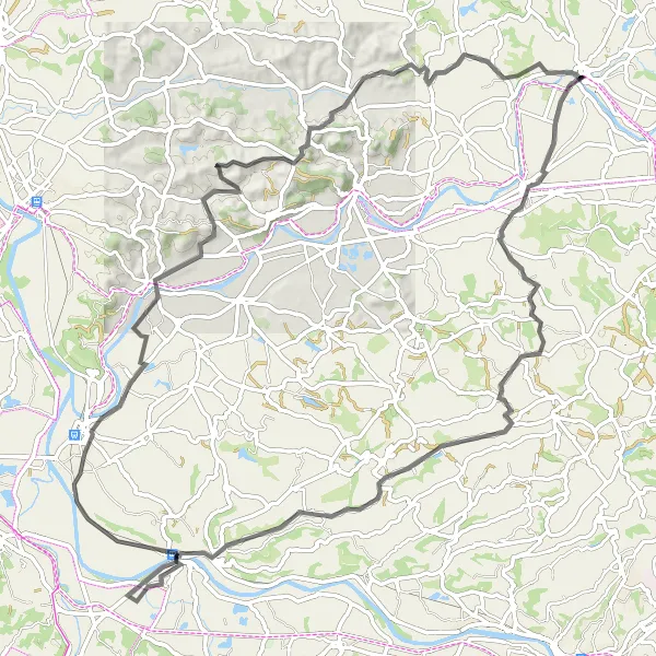 Map miniature of "Casseneuil Roundabout" cycling inspiration in Aquitaine, France. Generated by Tarmacs.app cycling route planner