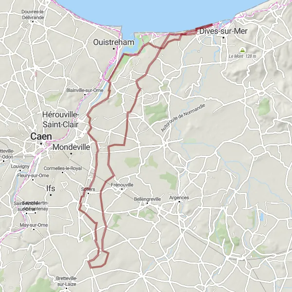 Map miniature of "Gravel Adventure through Rural Charm" cycling inspiration in Basse-Normandie, France. Generated by Tarmacs.app cycling route planner