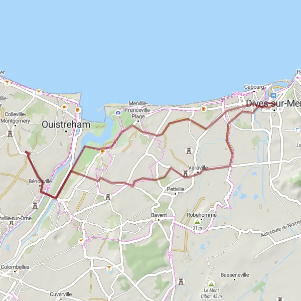 Map miniature of "Secret Gravel Pathway" cycling inspiration in Basse-Normandie, France. Generated by Tarmacs.app cycling route planner