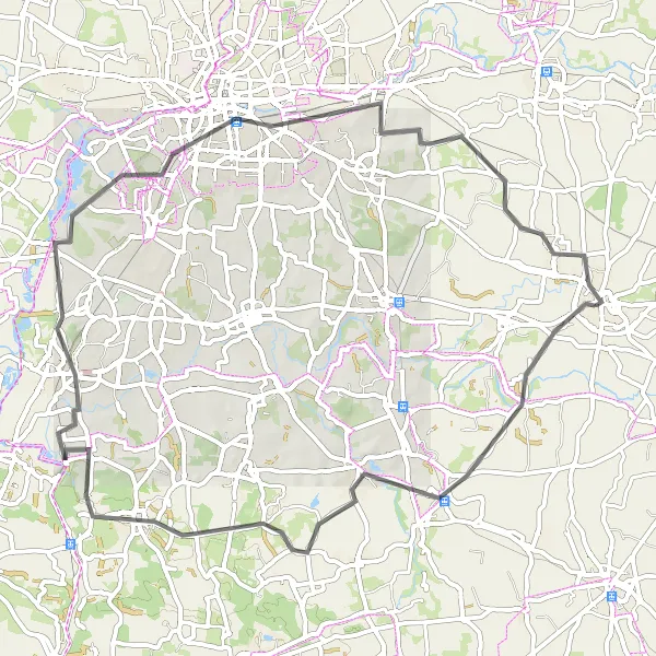 Miniature de la carte de l'inspiration cycliste "Exploration cycliste à Laillé et Bruz" dans la Bretagne, France. Générée par le planificateur d'itinéraire cycliste Tarmacs.app