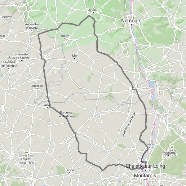 Map miniature of "Loire Valley Cycling Experience" cycling inspiration in Centre — Val de Loire, France. Generated by Tarmacs.app cycling route planner