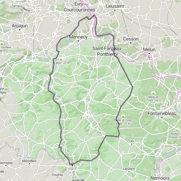 Map miniature of "Beyond Val de Loire Road Experience" cycling inspiration in Centre — Val de Loire, France. Generated by Tarmacs.app cycling route planner