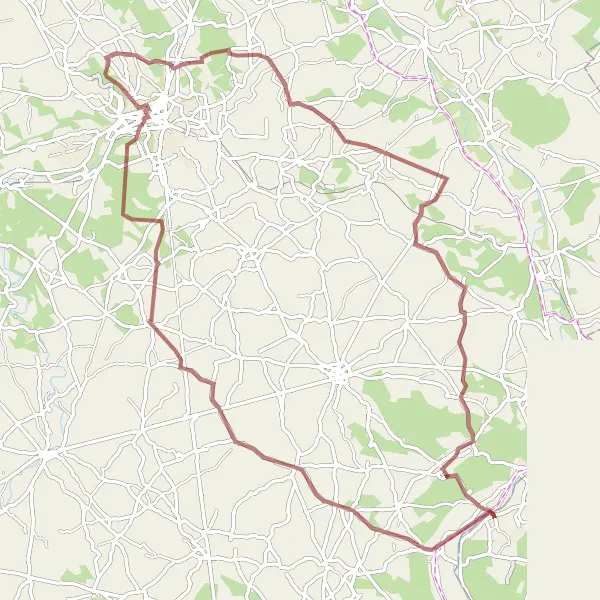 Map miniature of "Sorel-Moussel - Coudres - Thomer-la-Sôgne - Évreux - Sassey - Serez" cycling inspiration in Centre — Val de Loire, France. Generated by Tarmacs.app cycling route planner