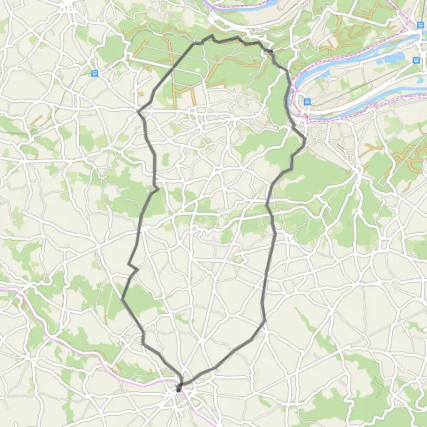 Map miniature of "Vitot to Le Neubourg Adventure" cycling inspiration in Haute-Normandie, France. Generated by Tarmacs.app cycling route planner