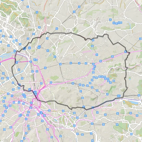 Map miniature of "Seine Valley Adventure" cycling inspiration in Ile-de-France, France. Generated by Tarmacs.app cycling route planner