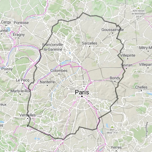 Map miniature of "Road Cycling Adventure to Jouy-en-Josas from Buc" cycling inspiration in Ile-de-France, France. Generated by Tarmacs.app cycling route planner