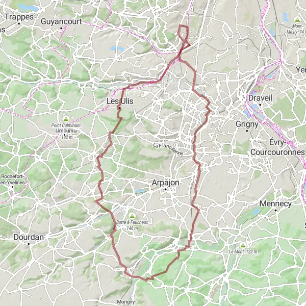 Miniature de la carte de l'inspiration cycliste "Circuit de Campagne à Châtenay-Malabry" dans la Ile-de-France, France. Générée par le planificateur d'itinéraire cycliste Tarmacs.app