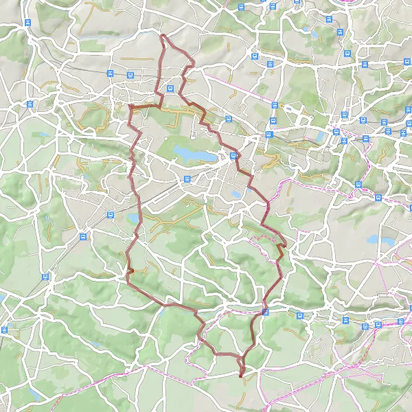 Map miniature of "Exploring the Gravel Trails of Rural France" cycling inspiration in Ile-de-France, France. Generated by Tarmacs.app cycling route planner