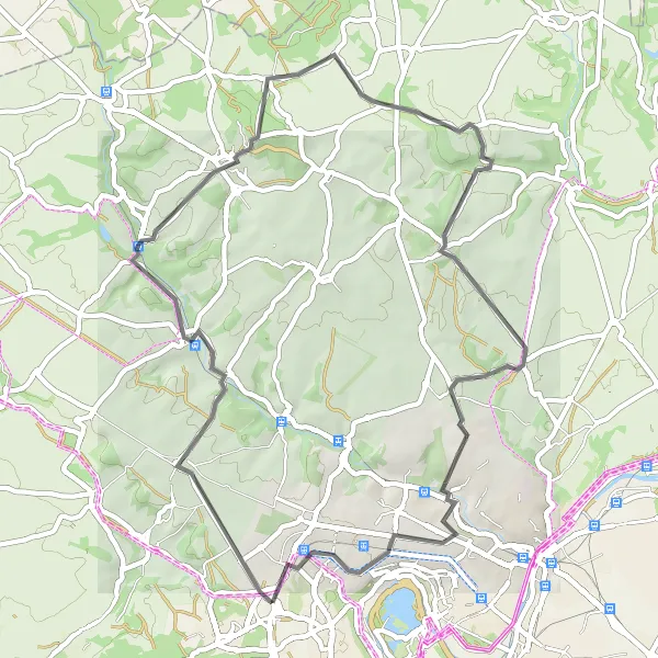 Map miniature of "The Ableiges Road Tour" cycling inspiration in Ile-de-France, France. Generated by Tarmacs.app cycling route planner