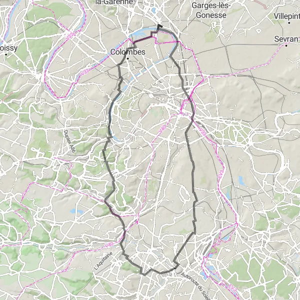 Map miniature of "Parisian Delights" cycling inspiration in Ile-de-France, France. Generated by Tarmacs.app cycling route planner