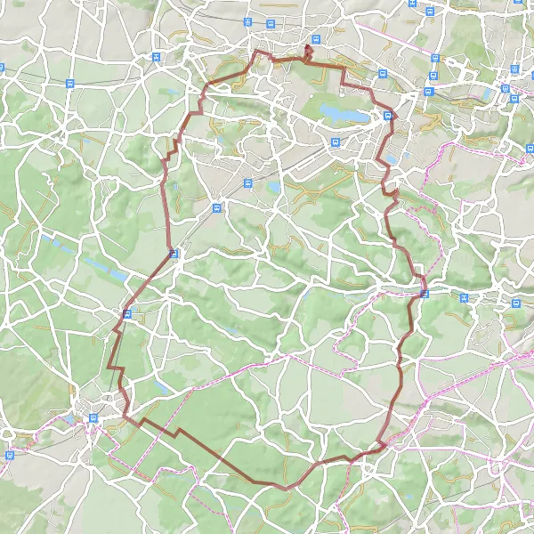 Map miniature of "Hidden Trails" cycling inspiration in Ile-de-France, France. Generated by Tarmacs.app cycling route planner