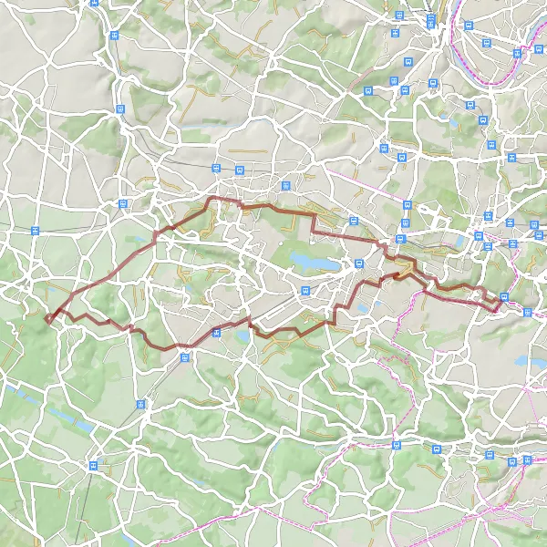 Map miniature of "The Gravel Adventure" cycling inspiration in Ile-de-France, France. Generated by Tarmacs.app cycling route planner