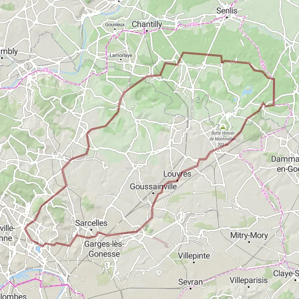 Map miniature of "Domont to Deuil-la-Barre" cycling inspiration in Ile-de-France, France. Generated by Tarmacs.app cycling route planner