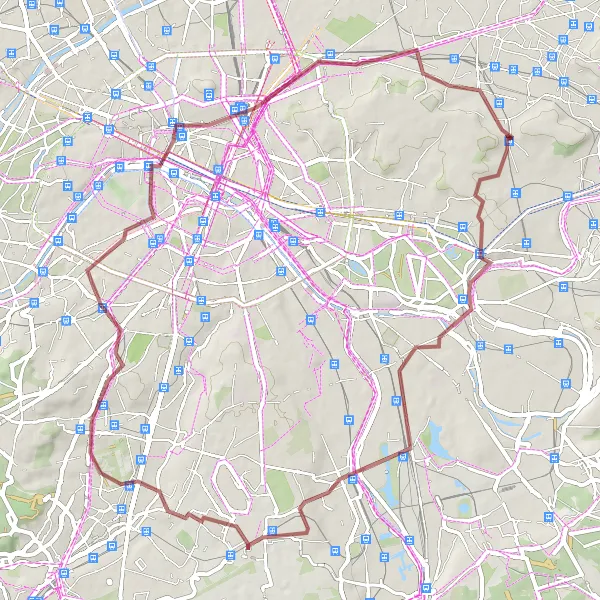 Map miniature of "Gravel Adventure through Natural Beauty" cycling inspiration in Ile-de-France, France. Generated by Tarmacs.app cycling route planner