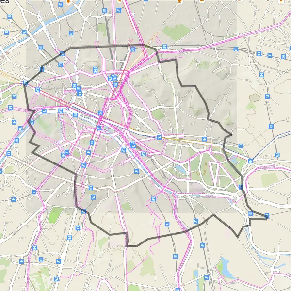 Map miniature of "Saint-Maur Exploration: Road Cycling Route" cycling inspiration in Ile-de-France, France. Generated by Tarmacs.app cycling route planner