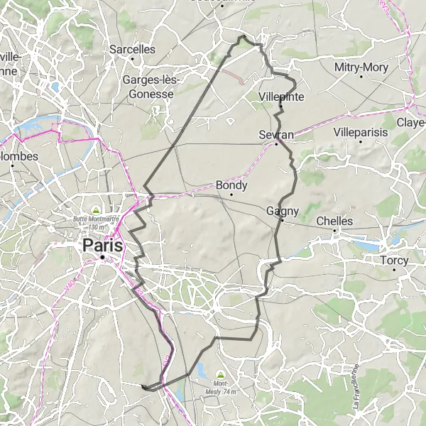 Miniature de la carte de l'inspiration cycliste "Boucle Route Alfortville à Créteil" dans la Ile-de-France, France. Générée par le planificateur d'itinéraire cycliste Tarmacs.app