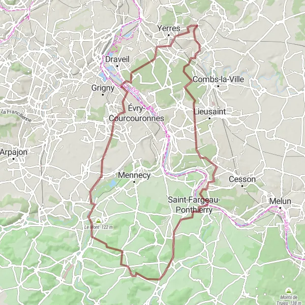 Map miniature of "Seine-Port Explorer" cycling inspiration in Ile-de-France, France. Generated by Tarmacs.app cycling route planner