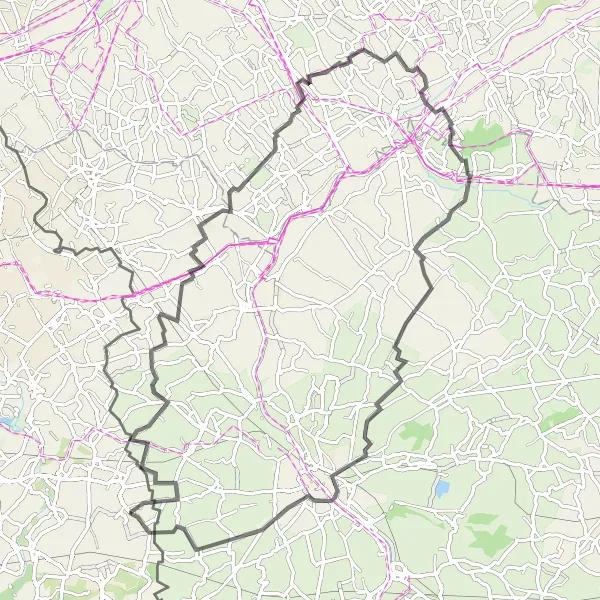 Map miniature of "Countryside Beauty & Cultural Delights" cycling inspiration in Nord-Pas de Calais, France. Generated by Tarmacs.app cycling route planner