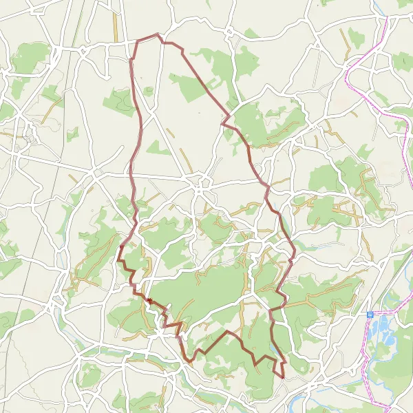 Map miniature of "Picardie Gravel Adventure" cycling inspiration in Picardie, France. Generated by Tarmacs.app cycling route planner