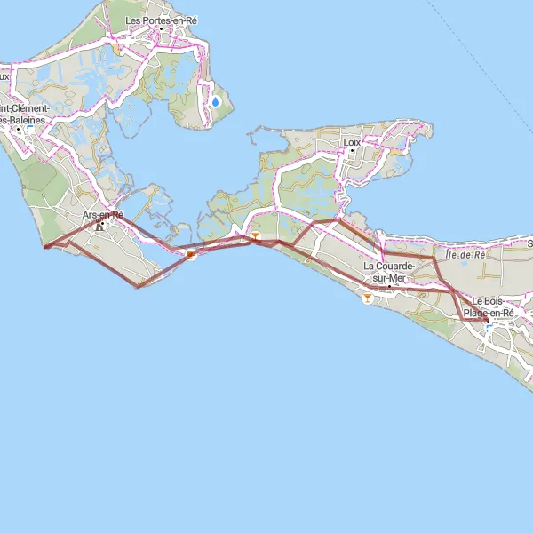 Map miniature of "The Gravel Escape" cycling inspiration in Poitou-Charentes, France. Generated by Tarmacs.app cycling route planner