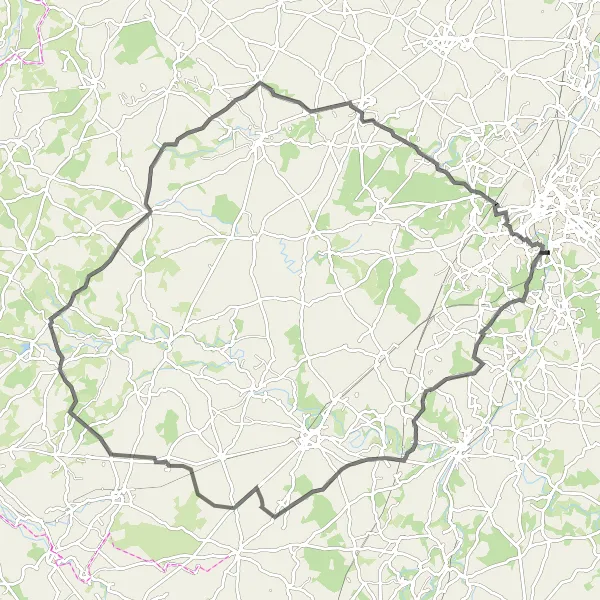 Map miniature of "The Marçay Explorer" cycling inspiration in Poitou-Charentes, France. Generated by Tarmacs.app cycling route planner