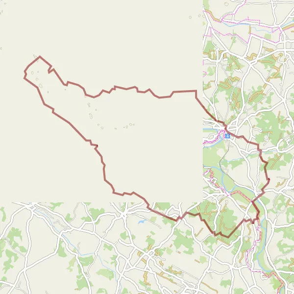 Map miniature of "Gravel Route to Château de la Bergerie" cycling inspiration in Poitou-Charentes, France. Generated by Tarmacs.app cycling route planner