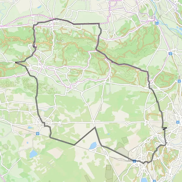 Map miniature of "The Golden Triangle" cycling inspiration in Provence-Alpes-Côte d’Azur, France. Generated by Tarmacs.app cycling route planner